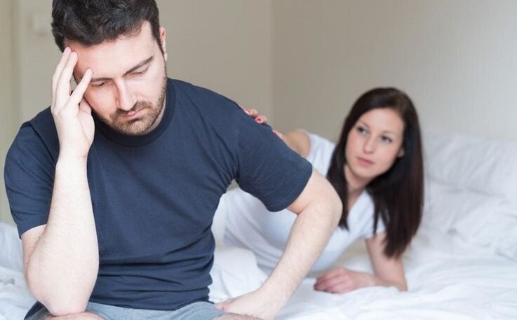 Fra a Mann mat enger schlechter Potenz wéi ze vergréisseren